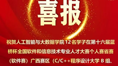 学生好才是真的好！我校人工智能与大数据学院学子  斩获区级一等奖并晋级国赛